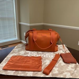 Large Dagne Dover Landon Neoprene Carryall. Strap, shoe and dust bag included